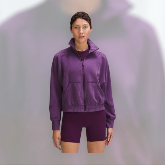 lululemon athletica Tops - Lululemon Brushed Softstreme Funnel-Neck Full Zip Up
